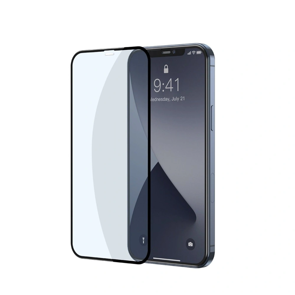 Szkło hartowane z filtrem światła niebieskiego 0.3mm Baseus Apple iPhone 12/12 Pro (2szt.)