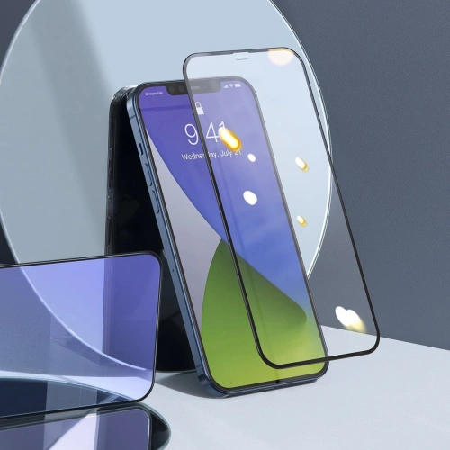 Kup Sticlă securizată cu filtru de lumină albastră 0.3mm Baseus Apple iPhone 12/12 Pro (2buc.) - BSU1915 - {ean13} - Sklep Home Screen