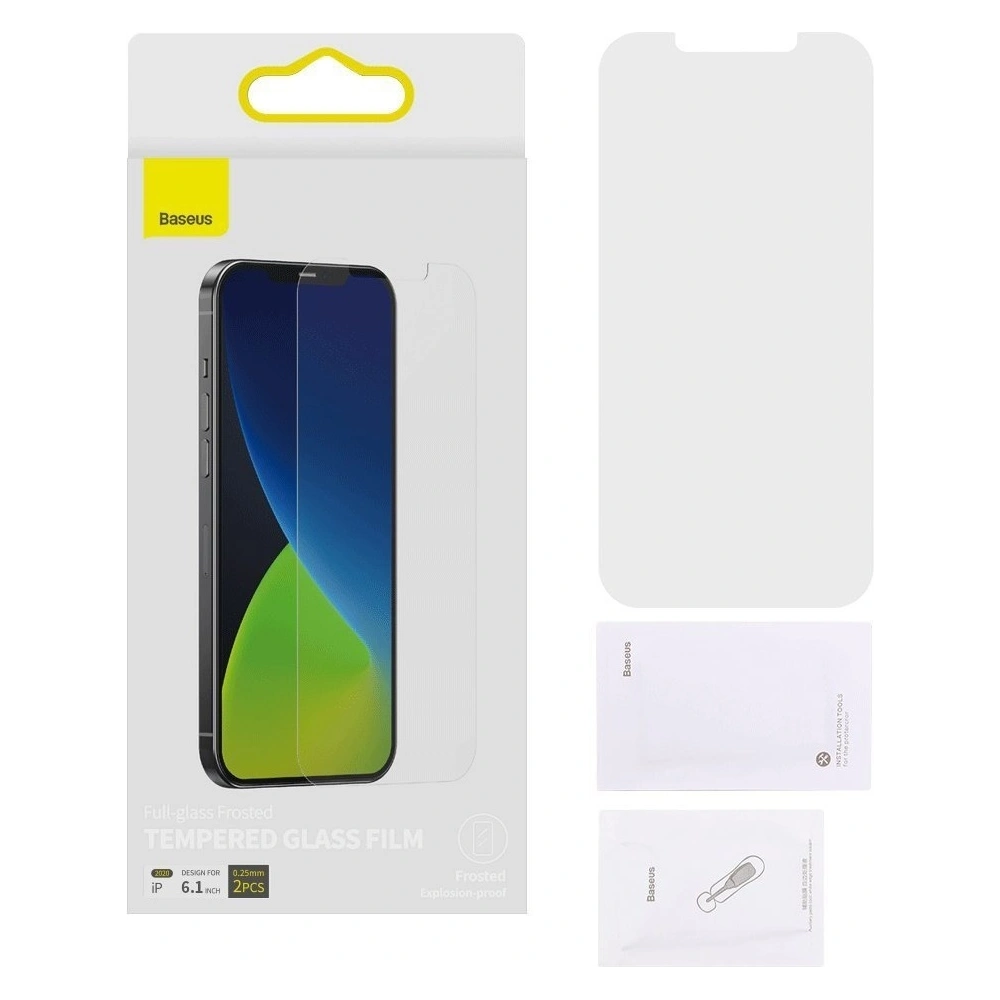 Szkło hartowane 0.25mm Baseus Apple iPhone 12/12 Pro (2szt.)