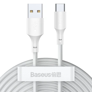 Kup Baseus 1.5m USB-C-Kabel Simple Wisdom, 40W, 5A, (weiß) 2 Stk. - BSU1917WHT - {ean13} - Sklep Home Screen