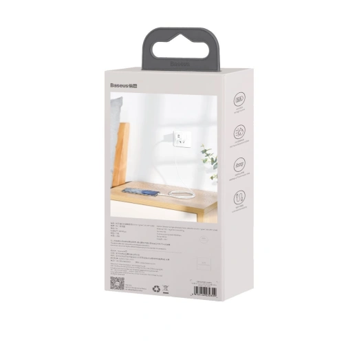 Kup Kabel USB-C Baseus Simple Wisdom, 40W, 5A, 1.5m (alb) 2buc. - BSU1917WHT - {ean13} - Sklep Home Screen