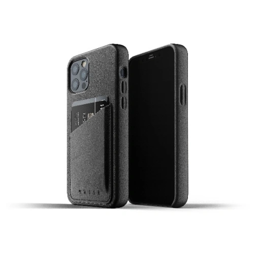 Kup Etui Mujjo Full Leather Wallet Case Apple iPhone 12/12 Pro (negru) - MUJ041BLK - {ean13} - Sklep Home Screen