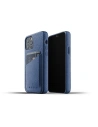 Etui Mujjo Full Leather Wallet Case Apple iPhone 12/12 Pro (albastru)