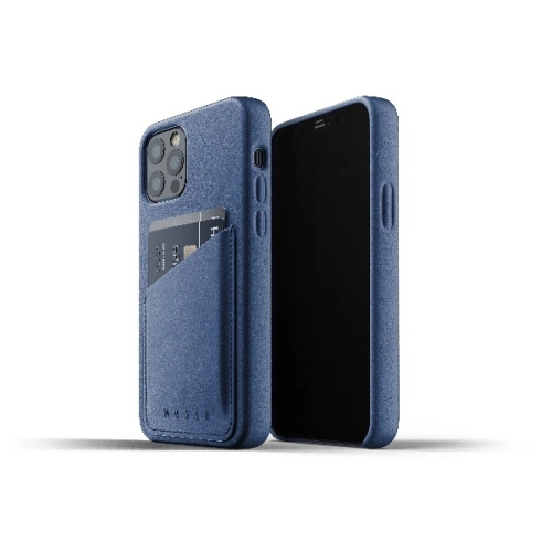 Kup Etui Mujjo Full Leather Wallet Case Apple iPhone 12 Pro Max (modré) - MUJ049BLU - {ean13} - Sklep Home Screen