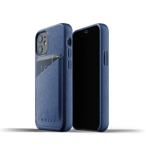 Kup Etui Mujjo Full Leather Wallet Case Apple iPhone 12 mini (kék) - MUJ055BLU - {ean13} - Sklep Home Screen