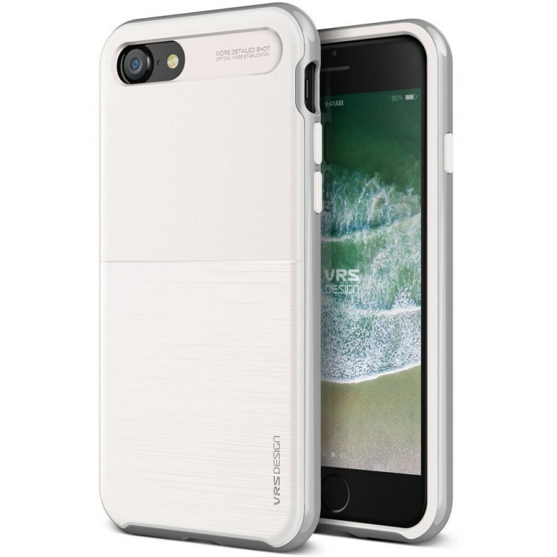 Etui VRS Design High Pro Shield S iPhone 8/7 White Silver