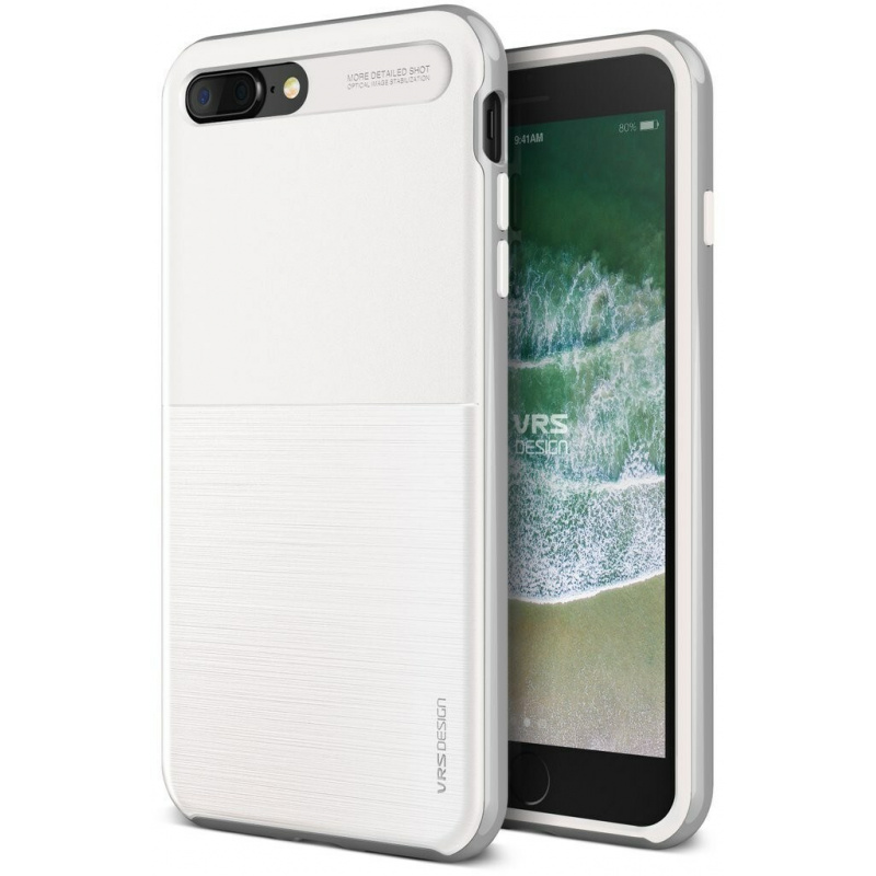 VRS Design High Pro Shield S iPhone 8/7 Plus White Silver