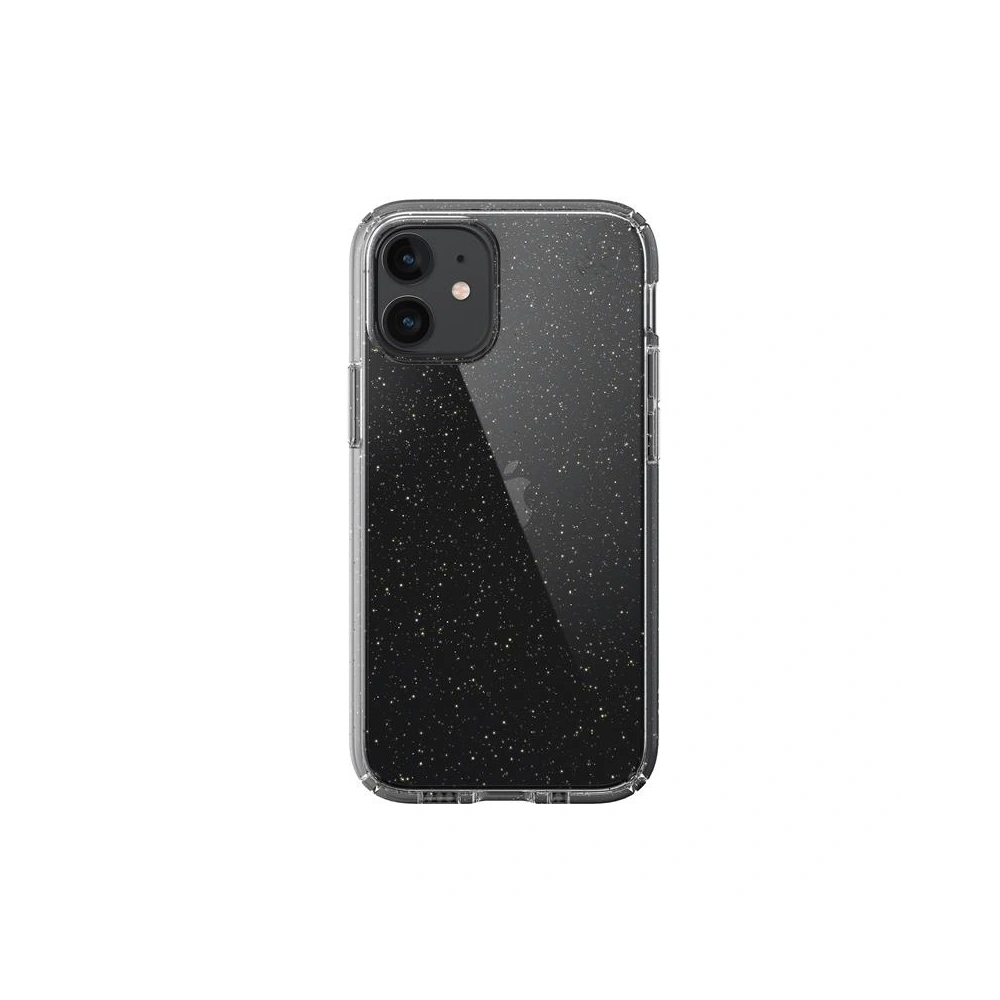 Etui Speck Presidio Perfect-Clear Glitter Apple iPhone 12 mini z powłoką MICROBAN (Gold Glitter/Clear)