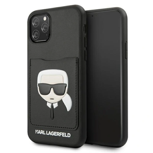 Kup Etui Karl Lagerfeld KLHCN58CSKCBK Apple iPhone 11 Pro fekete/hardcase Ikonik kártyatartóval - KLD380BLK - {ean13} - Sklep Home Screen