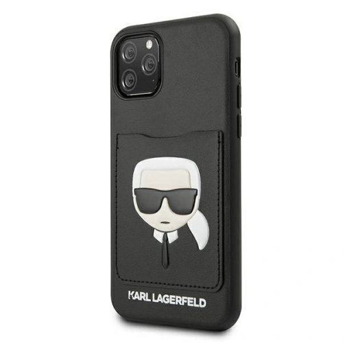 Kup Etui Karl Lagerfeld KLHCN58CSKCBK Apple iPhone 11 Pro fekete/hardcase Ikonik kártyatartóval - KLD380BLK - {ean13} - Sklep Home Screen