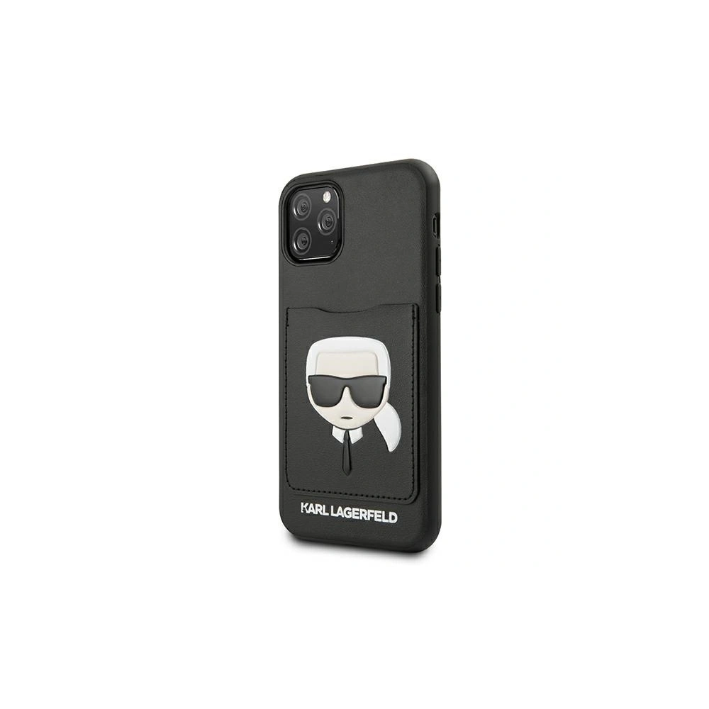 Etui Karl Lagerfeld KLHCN58CSKCBK Apple iPhone 11 Pro czarny/black hardcase Ikonik with card slot