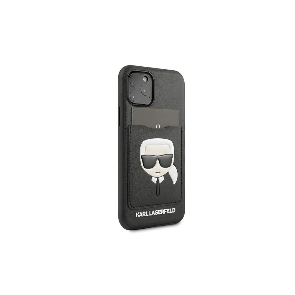 Etui Karl Lagerfeld KLHCN58CSKCBK Apple iPhone 11 Pro czarny/black hardcase Ikonik with card slot