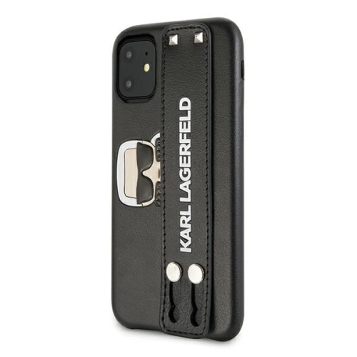 Kup Karl Lagerfeld Apple Tasche KLHCN61HA2BK iPhone 11 schwarz/schwarz Hardcase Iconic Hand Strap - KLD382BLK - {ean13} - Sklep Home Screen