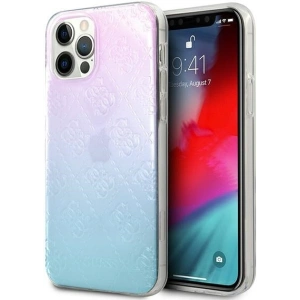 Buy Guess GUHCP12L3D4GGBP Apple iPhone 12 Pro Max blue&pink hardcase 4G 3D Pattern Collection - GUE715BLUPNK - {ean13} - Home Screen Store Europe