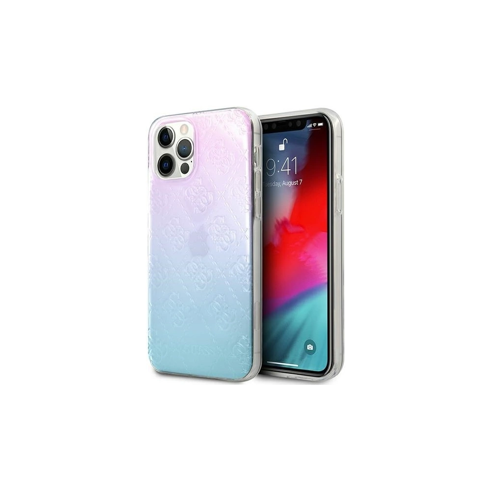 Etui Guess GUHCP12L3D4GGBP Apple iPhone 12 Pro Max niebiesko-różowy/blue&pink hardcase 4G 3D Pattern Collection