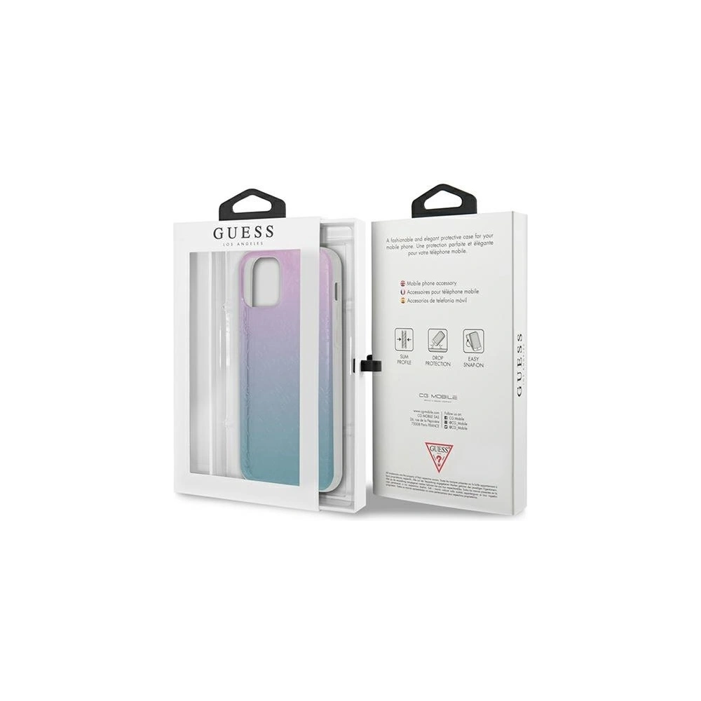 Etui Guess GUHCP12L3D4GGBP Apple iPhone 12 Pro Max niebiesko-różowy/blue&pink hardcase 4G 3D Pattern Collection