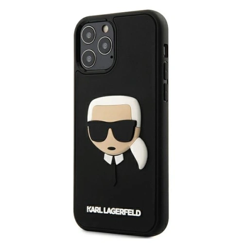 Buy Karl Lagerfeld KLHCP12LKH3DBK Apple iPhone 12 Pro Max black hardcase 3D Rubber Karl`s Head - KLD388BLK - {ean13} - Home Screen Store Europe
