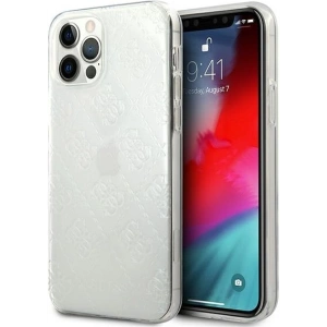 Buy Guess GUHCP12L3D4GTR Apple iPhone 12 Pro Max transparent hardcase 4G 3D Pattern Collection - GUE717CL - {ean13} - Home Screen Store Europe