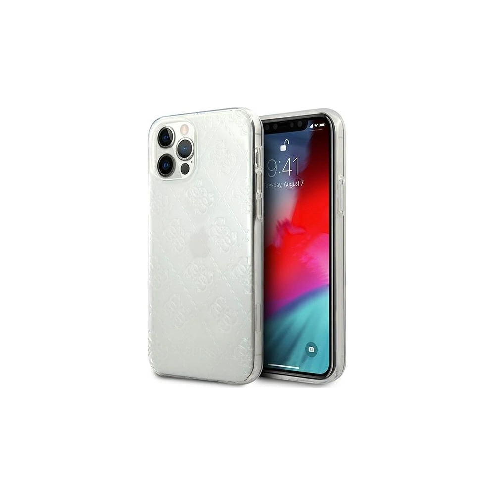 Etui Guess GUHCP12L3D4GTR Apple iPhone 12 Pro Max transparent hardcase 4G 3D Pattern Collection