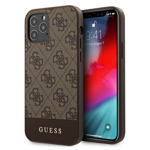Kup Etui Guess GUHCP12LG4GLBR Apple iPhone 12 Pro Max hnědý/brown hardcase 4G Stripe Collection - GUE718BR - {ean13} - Sklep Home Screen