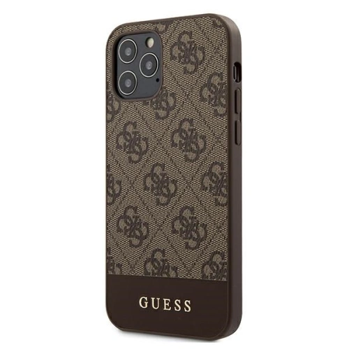 Kup Etui Guess GUHCP12LG4GLBR Apple iPhone 12 Pro Max brązowy/brown hardcase 4G Stripe Collection - GUE718BR - {ean13} - Sklep Home Screen