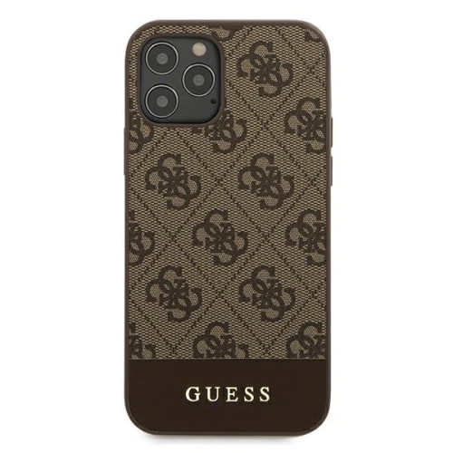 Kup Etui Guess GUHCP12LG4GLBR Apple iPhone 12 Pro Max brązowy/brown hardcase 4G Stripe Collection - GUE718BR - {ean13} - Sklep Home Screen