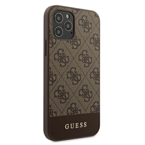 Kup Etui Guess GUHCP12LG4GLBR Apple iPhone 12 Pro Max barna/brown hardcase 4G Stripe Collection - GUE718BR - {ean13} - Sklep Home Screen