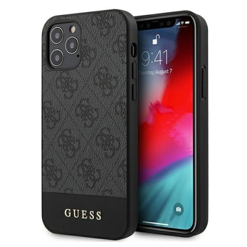 Kup Etui Guess GUHCP12LG4GLGR Apple iPhone 12 Pro Max šedý/grey hardcase 4G Stripe Collection - GUE719GRY - {ean13} - Sklep Home Screen