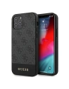 Guess Apple Tasche GUHCP12LG4GLGR iPhone 12 Pro Max grau/grau Hartschale 4G Stripe Collection