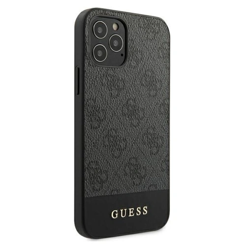 Kup Etui Guess GUHCP12LG4GLGR Apple iPhone 12 Pro Max szary/grey hardcase 4G Stripe Collection - GUE719GRY - {ean13} - Sklep Home Screen