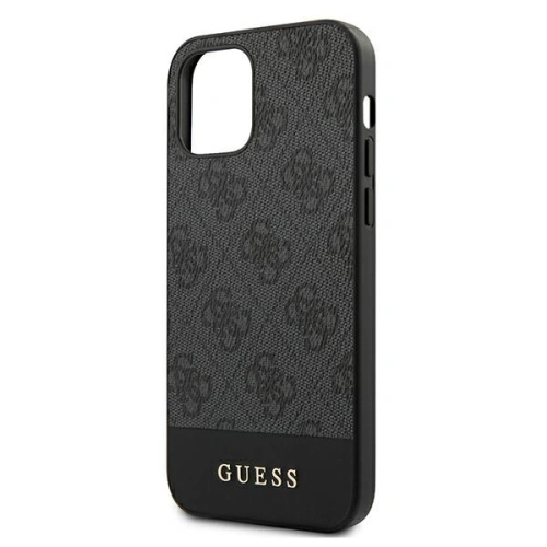 Kup Etui Guess GUHCP12LG4GLGR Apple iPhone 12 Pro Max szary/grey hardcase 4G Stripe Collection - GUE719GRY - {ean13} - Sklep Home Screen