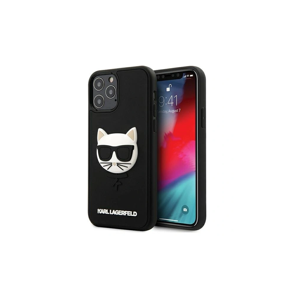 Etui Karl Lagerfeld KLHCP12MCH3DBK Apple iPhone 12/12 Pro czarny/black hardcase 3D Rubber Choupette