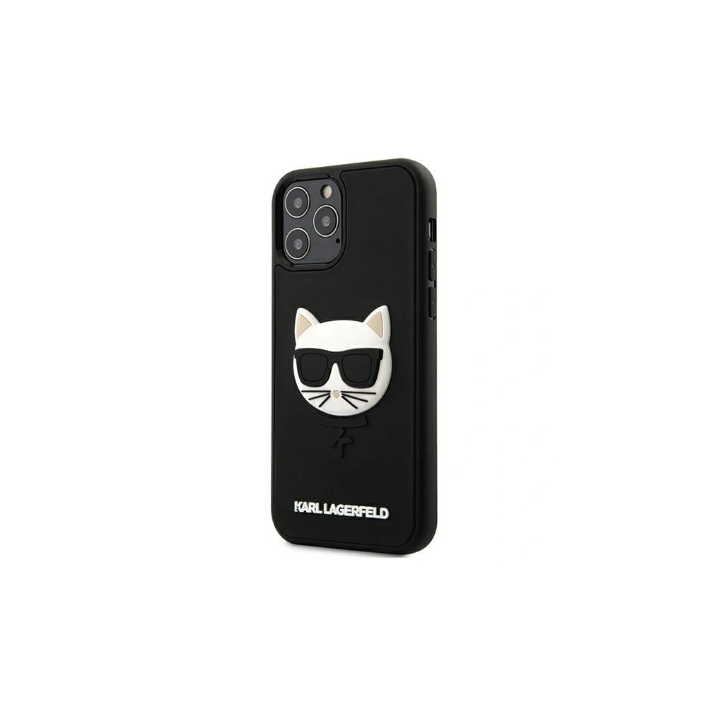 Etui Karl Lagerfeld KLHCP12MCH3DBK Apple iPhone 12/12 Pro czarny/black hardcase 3D Rubber Choupette