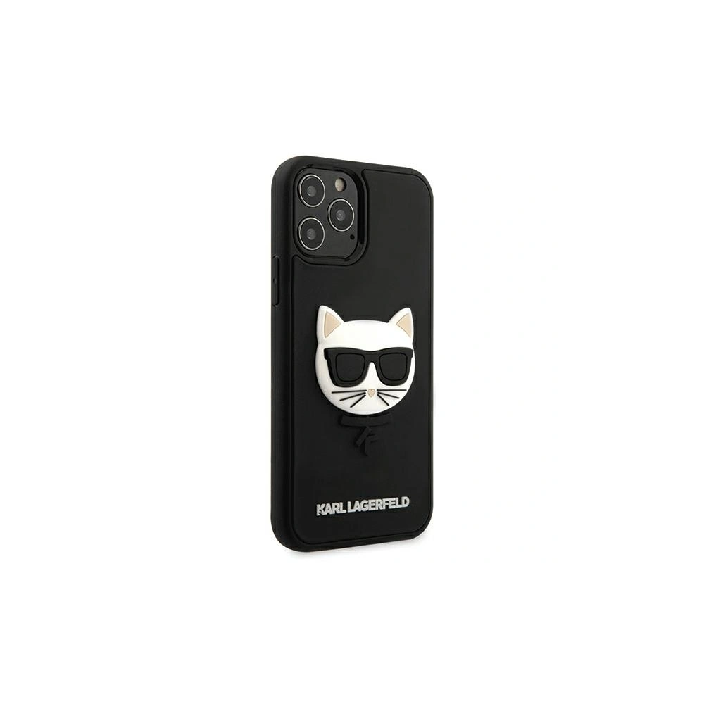 Etui Karl Lagerfeld KLHCP12MCH3DBK Apple iPhone 12/12 Pro czarny/black hardcase 3D Rubber Choupette
