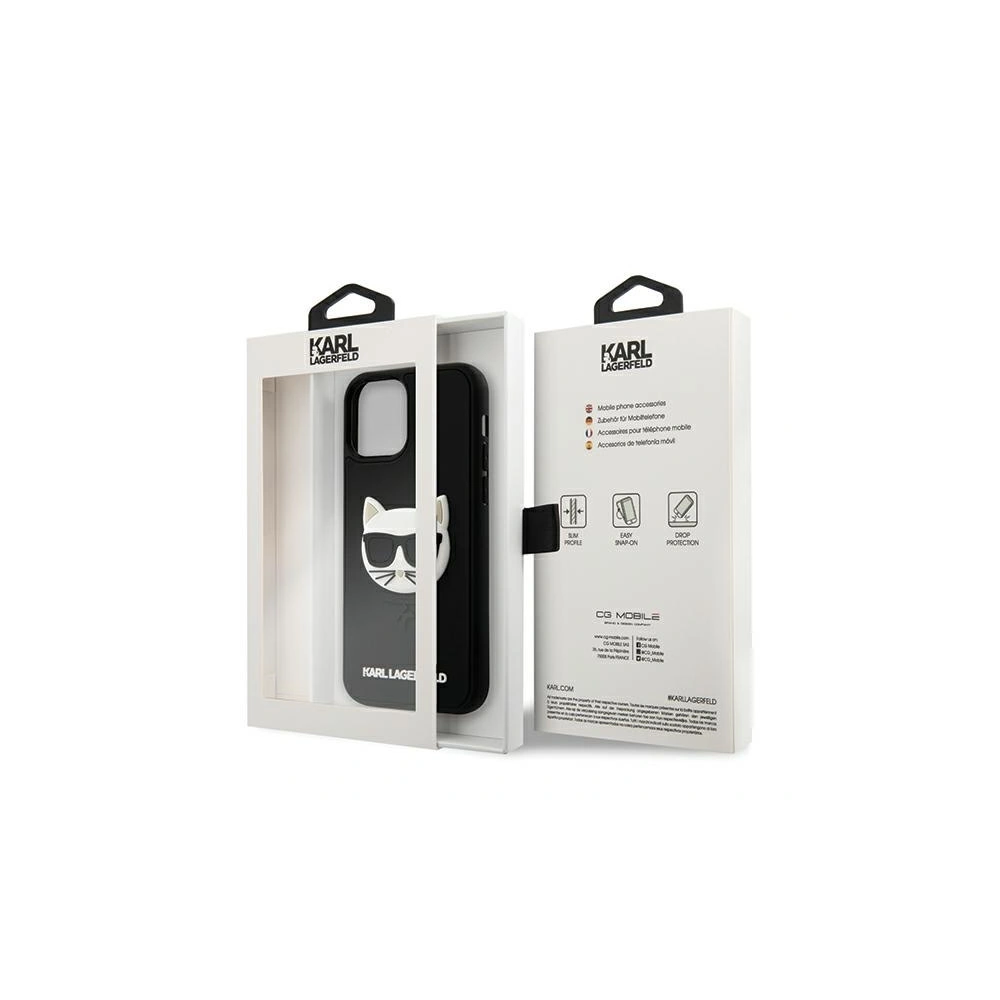 Etui Karl Lagerfeld KLHCP12MCH3DBK Apple iPhone 12/12 Pro czarny/black hardcase 3D Rubber Choupette