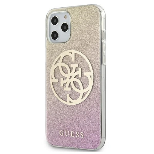 Kup Etui Guess GUHCP12LPCUGLPGG Apple iPhone 12 Pro Max roză-aurie/gold pink hardcase Glitter Gradient 4G Circle Logo - GUE724GLD - {ean13} - Sklep Home Screen