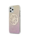 Etui Guess GUHCP12LPCUGLPGG Apple iPhone 12 Pro Max roză-aurie/gold pink hardcase Glitter Gradient 4G Circle Logo