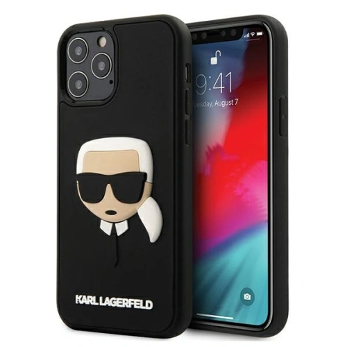 Kup Etui Karl Lagerfeld KLHCP12MKH3DBK Apple iPhone 12/12 Pro černý/black hardcase 3D Rubber Karl`s Head - KLD397BLK - {ean13} - Sklep Home Screen