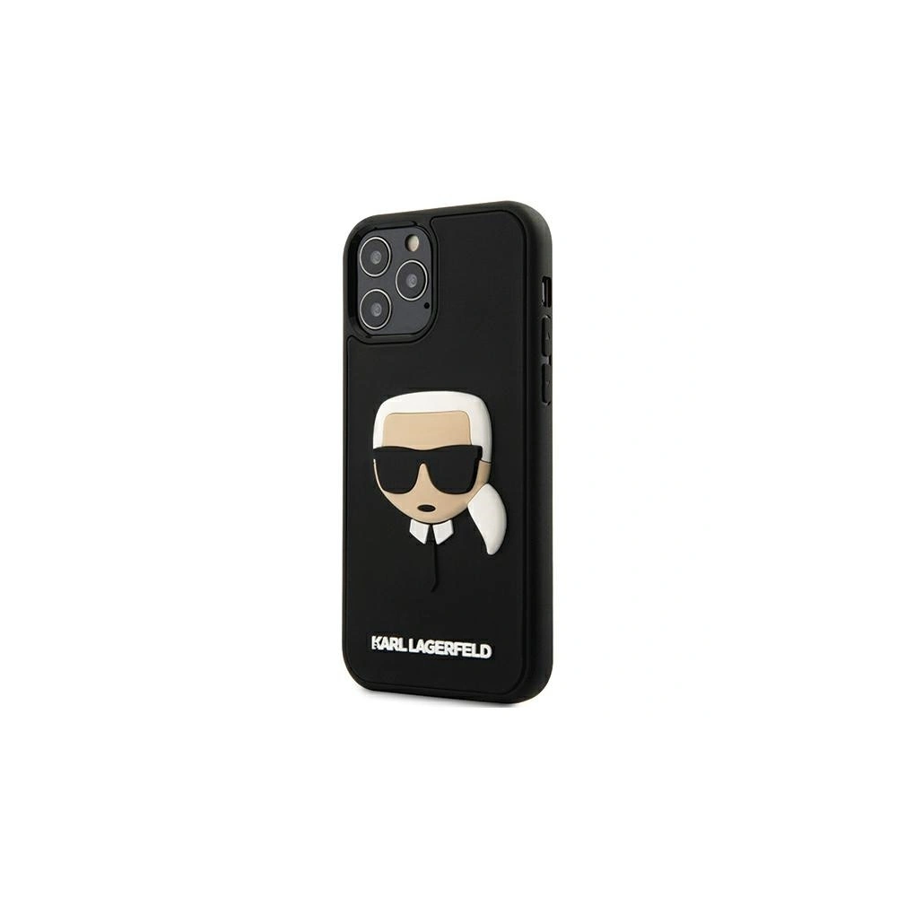 Etui Karl Lagerfeld KLHCP12MKH3DBK Apple iPhone 12/12 Pro czarny/black hardcase 3D Rubber Karl`s Head