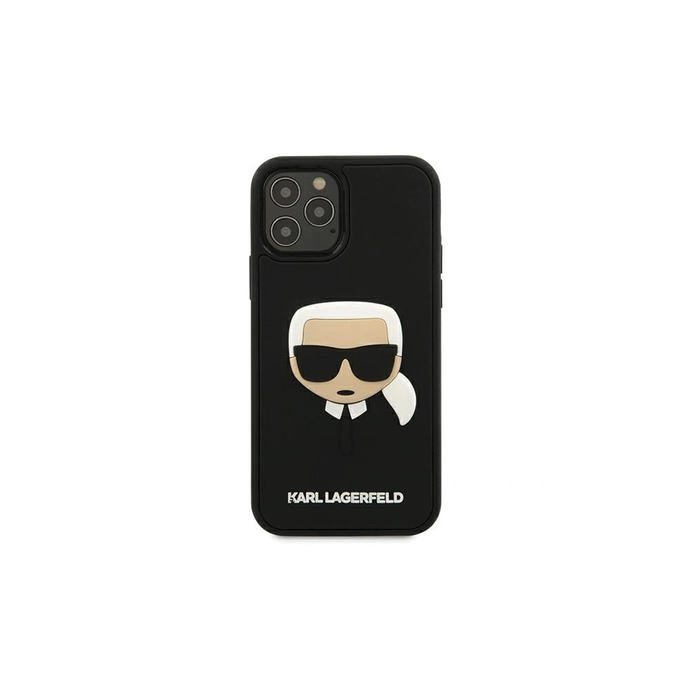 Etui Karl Lagerfeld KLHCP12MKH3DBK Apple iPhone 12/12 Pro czarny/black hardcase 3D Rubber Karl`s Head