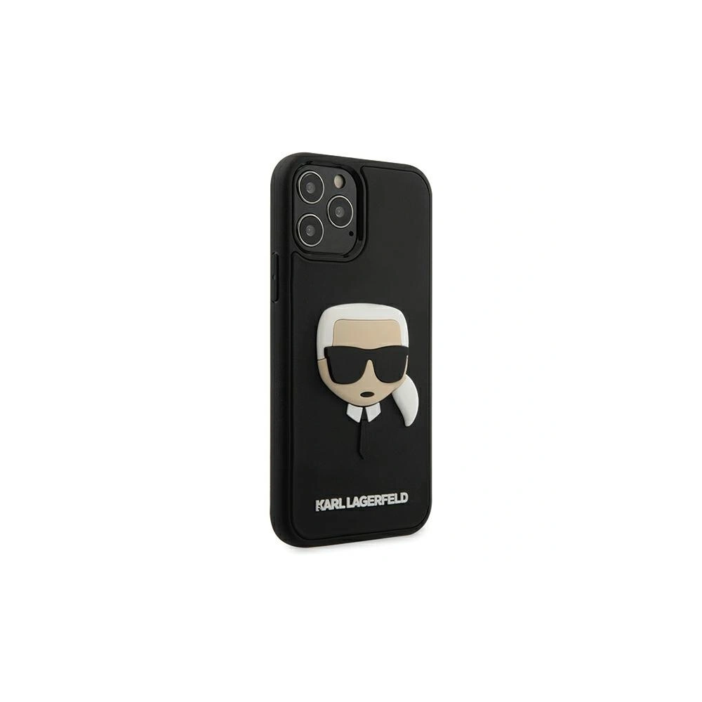 Etui Karl Lagerfeld KLHCP12MKH3DBK Apple iPhone 12/12 Pro czarny/black hardcase 3D Rubber Karl`s Head