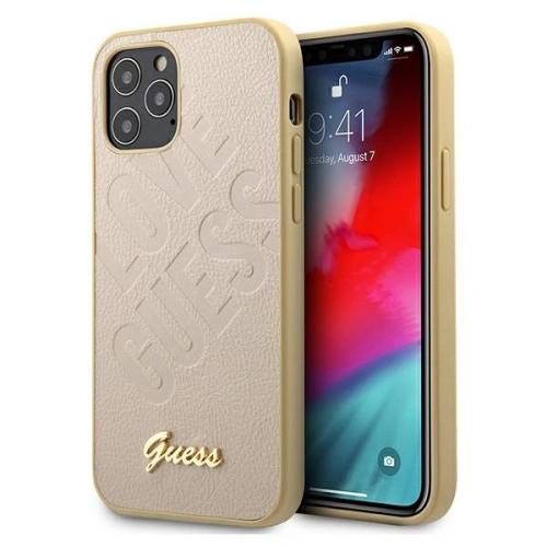 Kup Etui Guess GUHCP12LPUILGLG Apple iPhone 12 Pro Max auriu/gold hardcase Iridescent Love Script Gold Logo - GUE727GLD - {ean13} - Sklep Home Screen