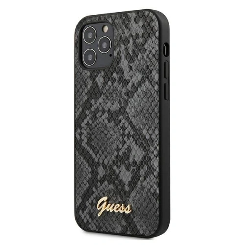 Buy Guess GUHCP12LPUSNSMLBK Apple iPhone 12 Pro Max black hardcase Script Python Collection - GUE728BLK - {ean13} - Home Screen Store Europe