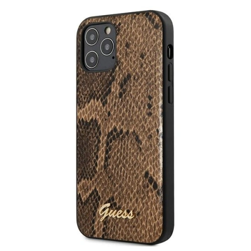 Kup Etui Guess GUHCP12LPUSNSMLBR Apple iPhone 12 Pro Max barna/brown hardcase Script Python Collection - GUE729BR - {ean13} - Sklep Home Screen