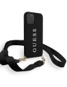 Buy Guess GUHCP12LPUSTCRBK Apple iPhone 12 Pro Max black hardcase Silicone Printed Logo Strap - GUE730BLK - {ean13} - Home Screen Store Europe