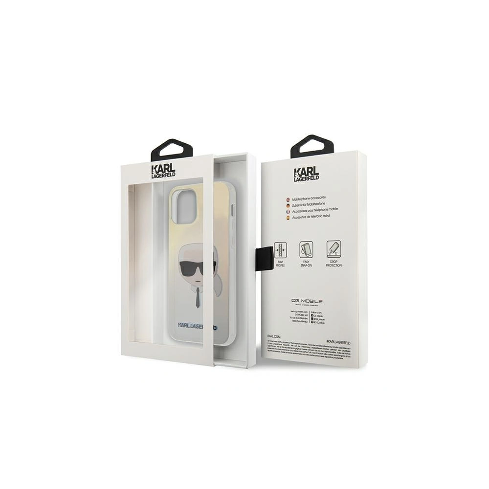 Etui Karl Lagerfeld KLHCP12MPCKHML Apple iPhone 12/12 Pro multicolor hardcase Iridescent Karl`s Head