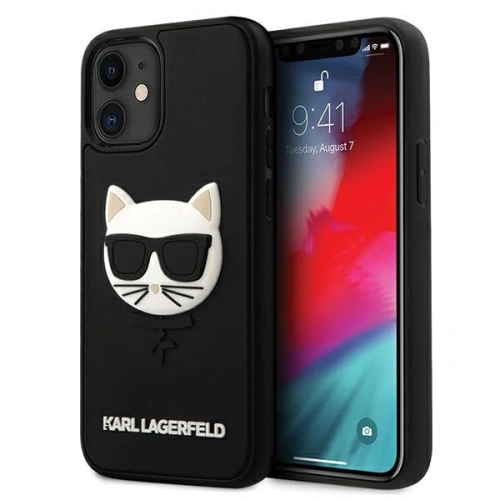 Kup Etui Karl Lagerfeld KLHCP12SCH3DBK Apple iPhone 12 mini černý/black hardcase 3D Rubber Choupette - KLD402BLK - {ean13} - Sklep Home Screen