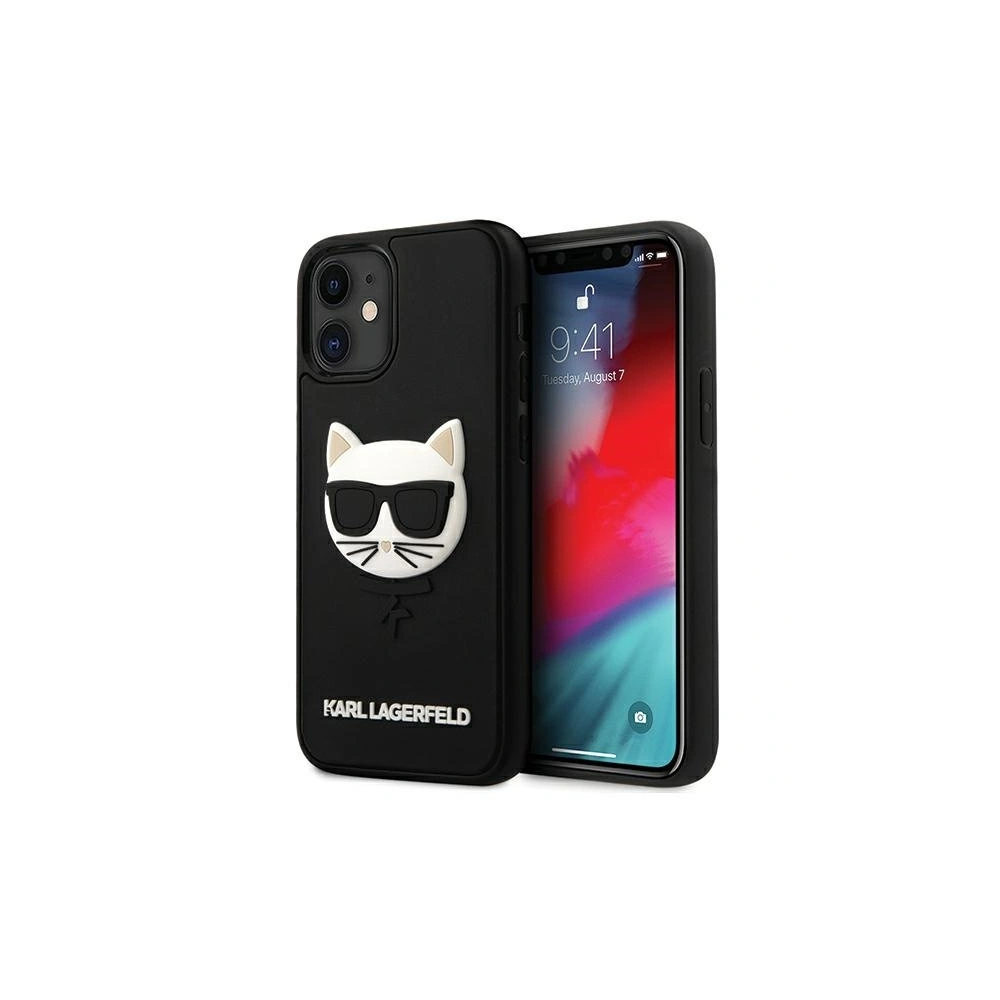 Etui Karl Lagerfeld KLHCP12SCH3DBK Apple iPhone 12 mini czarny/black hardcase 3D Rubber Choupette