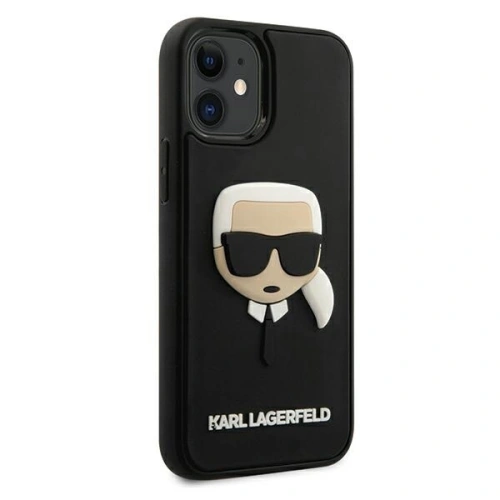 Kup Karl Lagerfeld Apple Tasche KLHCP12SKH3DBK iPhone 12 mini schwarz/schwarz Hartschale 3D Rubber Karl`s Head - KLD404BLK - {ean13} - Sklep Home Screen