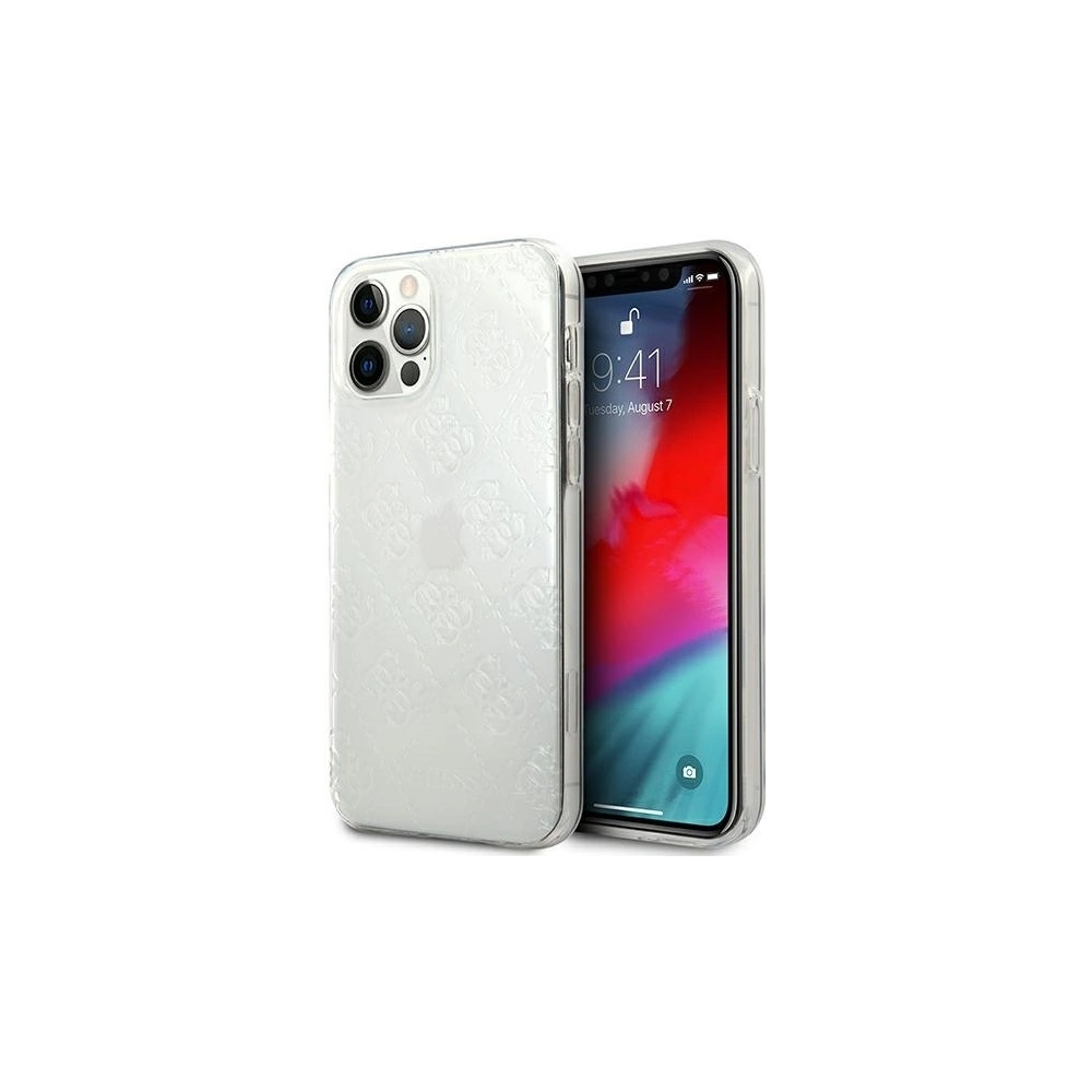 Etui Guess GUHCP12M3D4GTR Apple iPhone 12/12 Pro transparent hardcase 4G 3D Pattern Collection